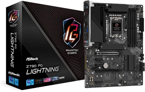 ASRock Z790 PG Lightning Mainboard - Intel Z790 - Intel LGA1700-Sockel - DDR5 RAM - ATX