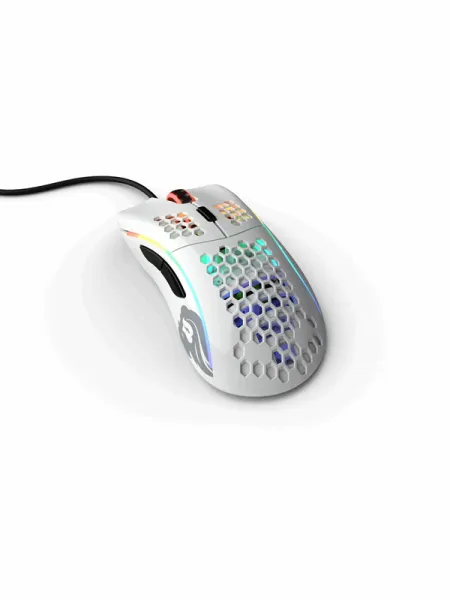 Glorious Model D - Glänzend Weiss - Gaming-Maus - Optisch - 6 Tasten - Weiss mit RGB-LED-Beleuchtung