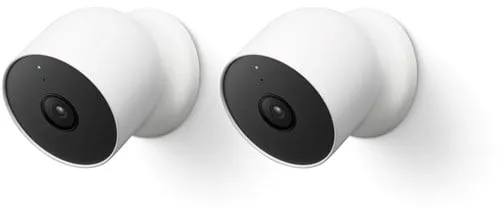 Google Nest Cam - Batteriebetriebene Aussen-/Innenraum-Sicherheitskamera 2er-Pack